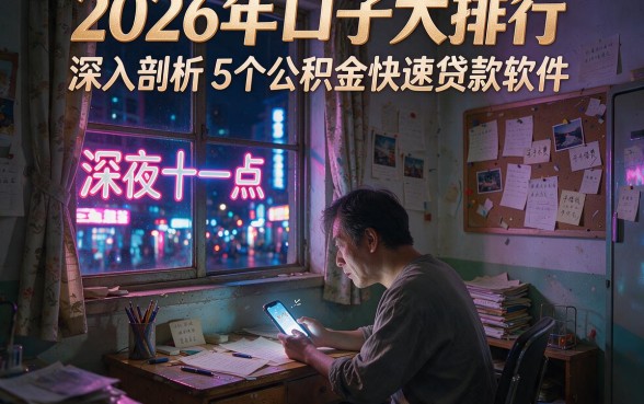 2026年口子大排行,深入剖析5个公积金快速贷款软件