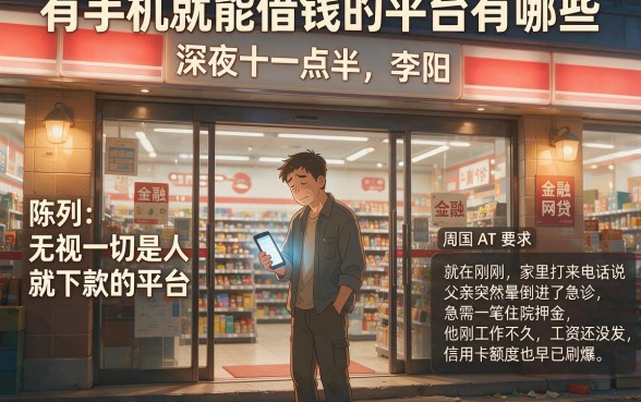 有手机就能借钱的平台有哪些,陈列五个无视一切是人就下款的平台