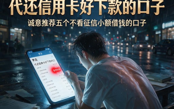 代还信用卡好下款的口子,诚意推荐五个不看征信小额借钱的口子