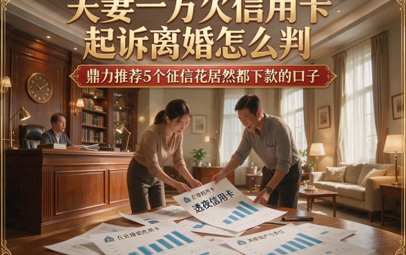 夫妻一方欠信用卡起诉离婚怎么判,鼎力推荐5个征信花居然都下款的口子