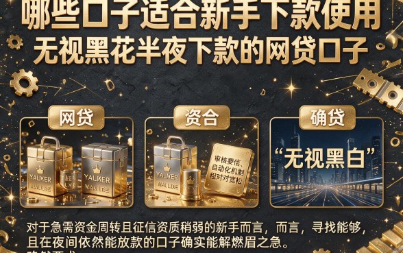 哪些口子适合新手下款使用,胪列五个无视黑花半夜下款的网贷口子