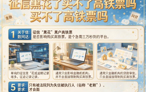 征信黑花了买不了高铁票吗，细致阐述五个黑户急需三万秒到的的平台