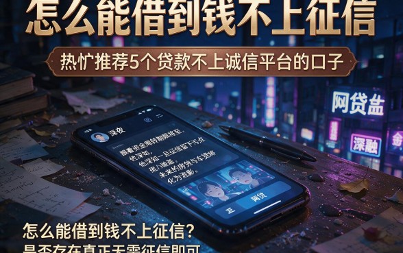 怎么能借到钱不上征信，热忱推荐5个贷款不上诚信平台的口子