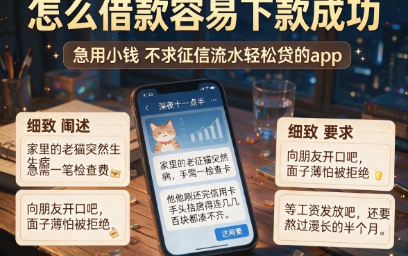 怎么借款容易下款成功,细致阐述五个急用小钱不求征信流水轻松贷的app