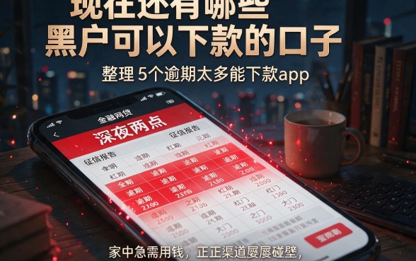 现在还有哪些黑户可以下款的口子,整理5个逾期太多能下款app