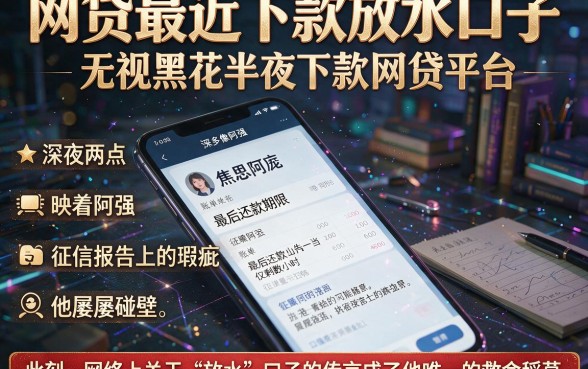 网贷最近下款放水口子,胪列五个无视黑花半夜下款的网贷平台