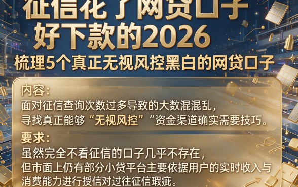 征信花了网贷口子好下款的2026，梳理5个真正无视风控黑白的网贷口子