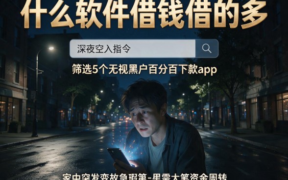 什么软件借钱借的多，筛选5个无视黑户百分百下款app