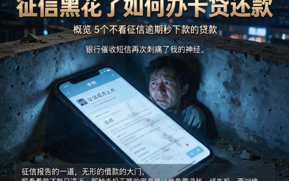征信黑花了如何办卡贷还款，概览5个不看征信逾期秒下款的贷款