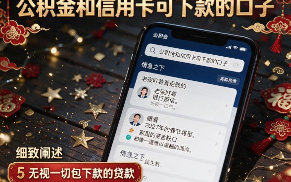 公积金和信用卡可下款的口子,细致阐述5个无视一切包下款的贷款