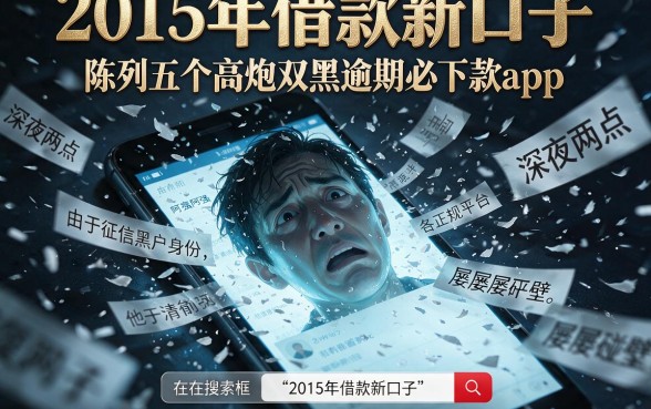 2015年借款新口子，陈列五个高炮双黑逾期必下款app