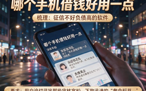 哪个手机借钱好用一点,梳理五个征信不好负债高的软件