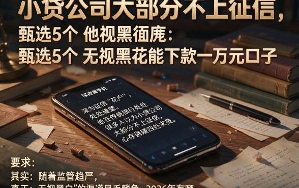小贷公司大部分不上征信,甄选5个无视黑花能下款一万元口子