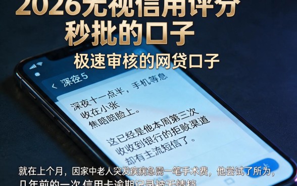 2026无视信用评分秒批的口子，详细阐述5个极速审核的网贷口子