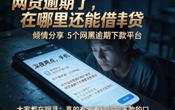 网贷逾期了在哪里还能借贷,倾情分享5个网黑逾期下款平台