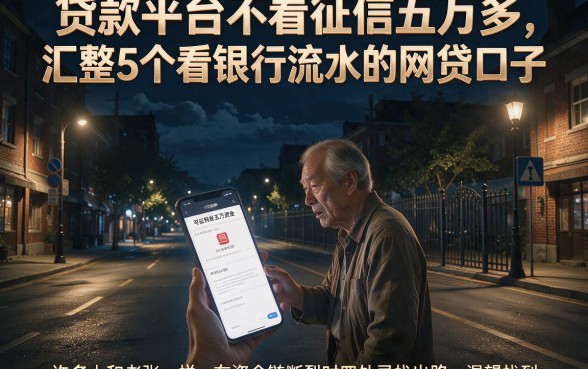 贷款平台不看征信五万多,汇整5个看银行流水的网贷口子
