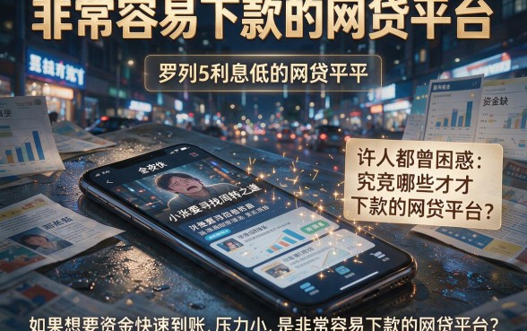 非常容易下款的网贷平台,罗列5个利息低的网贷平台