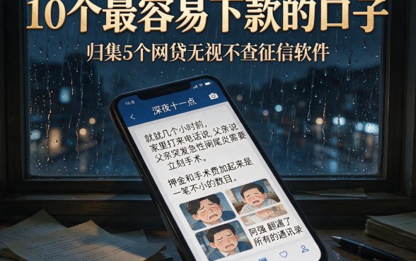 10个最容易下款的口子,归集5个网贷无视不查征信软件