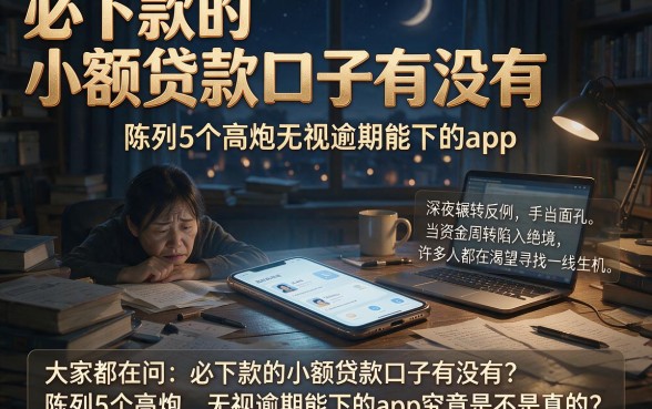 必下款的小额贷款口子有没有，陈列5个高炮无视逾期能下的app