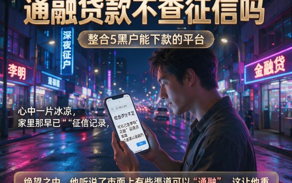 通融贷款不查征信吗，整合5个黑户能下款的平台