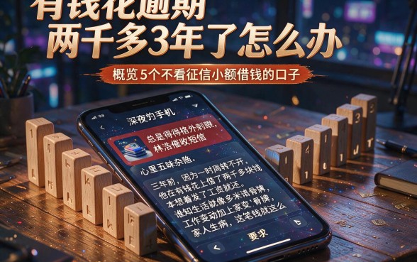 有钱花逾期两千多3年了怎么办,概览5个不看征信小额借钱的口子