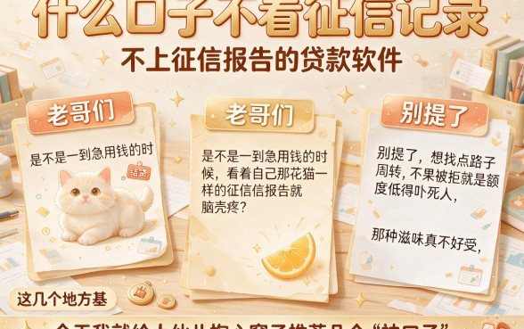 什么口子不看征信记录,详尽说明五个不上征信报告的贷款软件