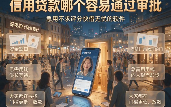 信用贷款哪个容易通过审批,整理五个急用不求评分快借无忧的软件
