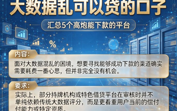 大数据乱可以贷的口子,汇总5个高炮能下款的平台