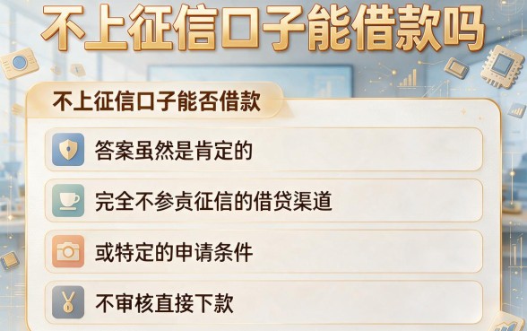 不上征信口子能借款吗,概括五个不审核直接下款的口子