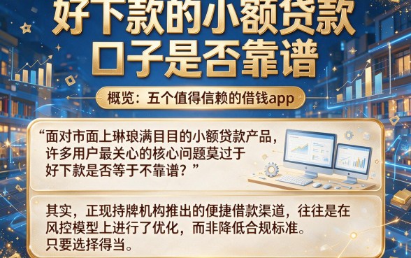 好下款的小额贷款口子是否靠谱,概览五个值得信赖的借钱app