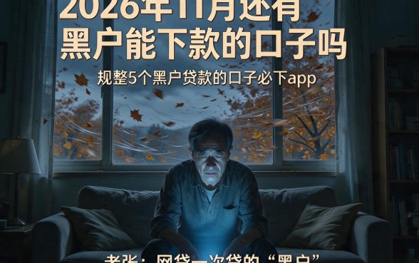 2026年11月还有黑户能下款的口子吗,规整5个黑户贷款的口子必下app