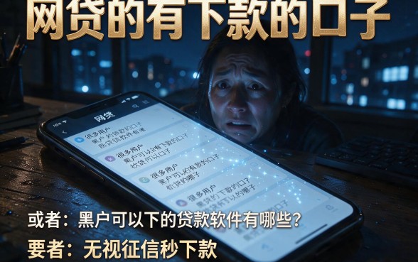网贷的有下款的口子，遴选五个黑户可以下的贷款软件