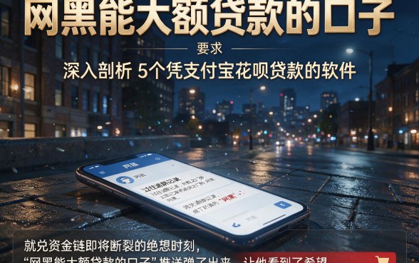 网黑能大额贷款的口子,深入剖析5个凭支付宝花呗贷款的软件