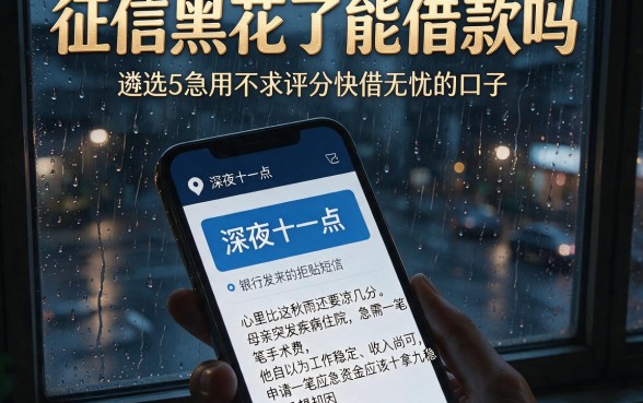征信黑花了能借款吗,遴选5个急用不求评分快借无忧的口子