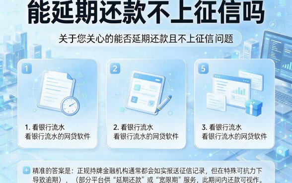 能延期还款不上征信吗，汇总5个看银行流水的网贷软件