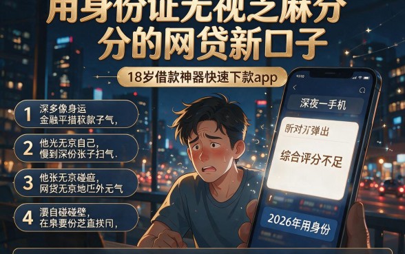 用身份证无视芝麻分的网贷新口子,条列5个18岁借款神器快速下款app