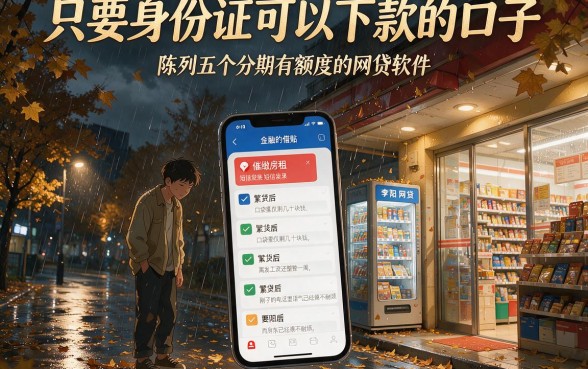 只要身份证可以下款的口子,陈列五个分期有额度的网贷软件