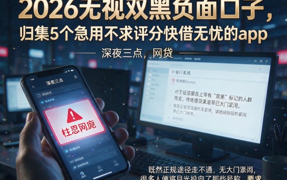 2026无视双黑负面口子，归集5个急用不求评分快借无忧的app