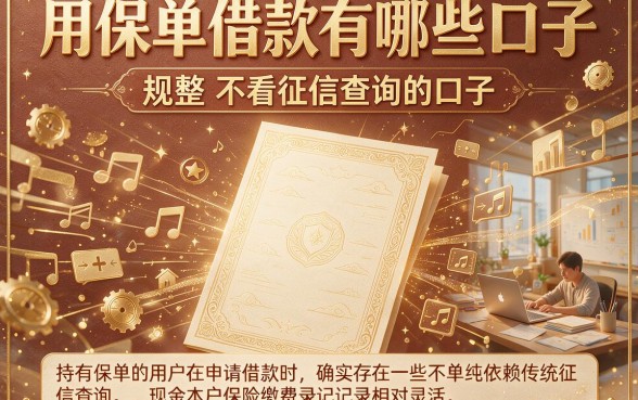 用保单借款有哪些口子,规整五个不看征信查询的口子