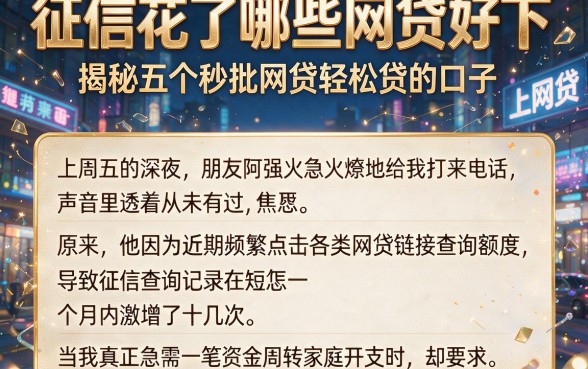 征信花了哪些网贷好下，揭秘五个秒批网贷轻松贷的口子