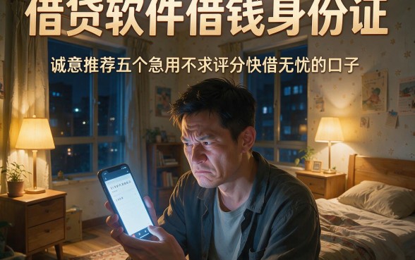 借贷软件借钱身份证,诚意推荐五个急用不求评分快借无忧的口子