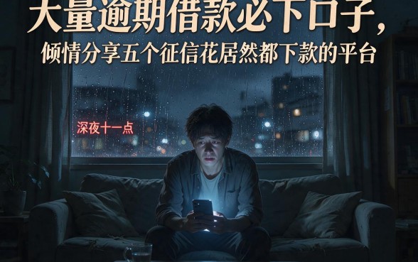 大量逾期借款必下口子，倾情分享五个征信花居然都下款的平台