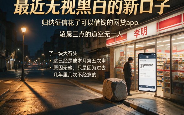 最近无视黑白的新口子,归纳五个征信花了可以借钱的网贷app