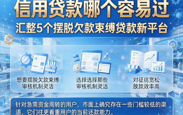 信用贷款哪个容易过,汇整5个摆脱欠款束缚贷款新平台
