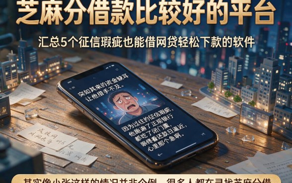 芝麻分借款比较好的平台,汇总5个征信瑕疵也能借网贷轻松下款的软件
