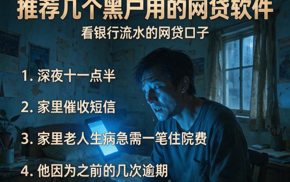 推荐几个黑户用的网贷软件,概括五个看银行流水的网贷口子