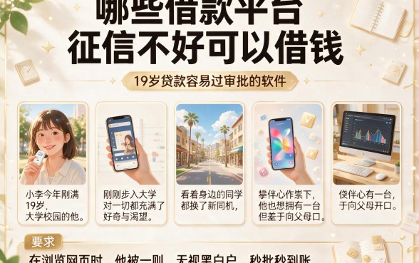 哪些借款平台征信不好可以借钱，陈列5个19岁贷款容易过审批的软件