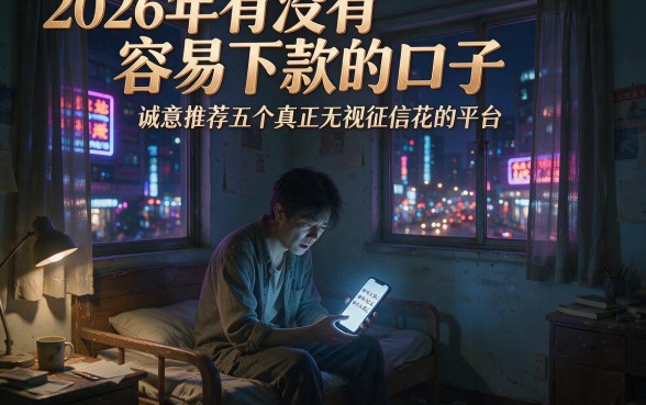 2026年有没有容易下款的口子,诚意推荐五个真正无视征信花的平台