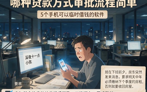 哪种贷款方式审批流程简单，细致阐述5个手机可以临时借钱的软件