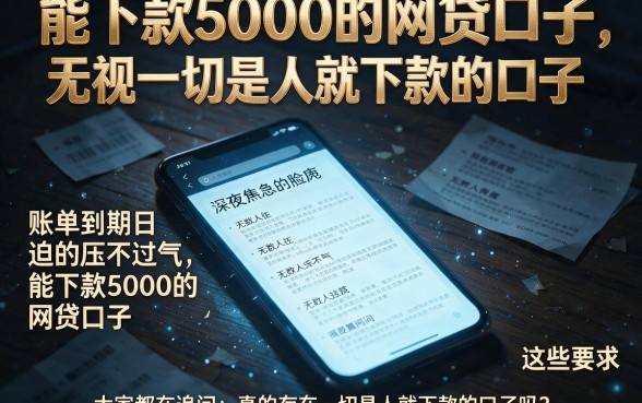 能下款5000的网贷口子,罗列五个无视一切是人就下款的口子